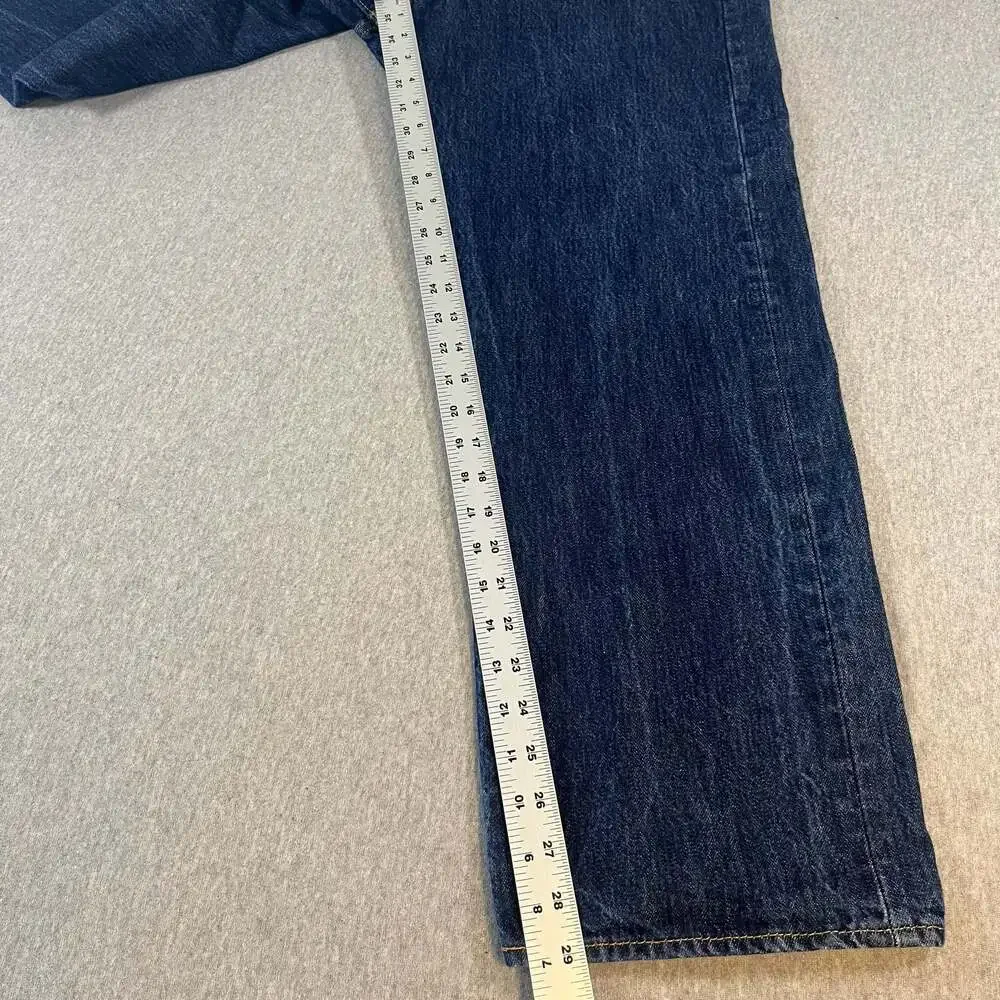 Levi's 501 Original Fit Straight Leg Dark Wash Denim Jeans Button Fly 36x30(29)
